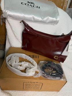 Brown/red tint purse