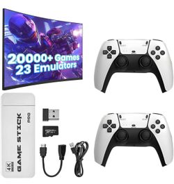 2026 Retro Gaming Console,Game Stick with 20,000+ Games,4K HDMI TV Console, 23 Emulators,Video Gaming Stick HDMI Output with Dual 2.4G Controllers