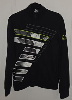 EA7, Zip jacket black, Pockets
