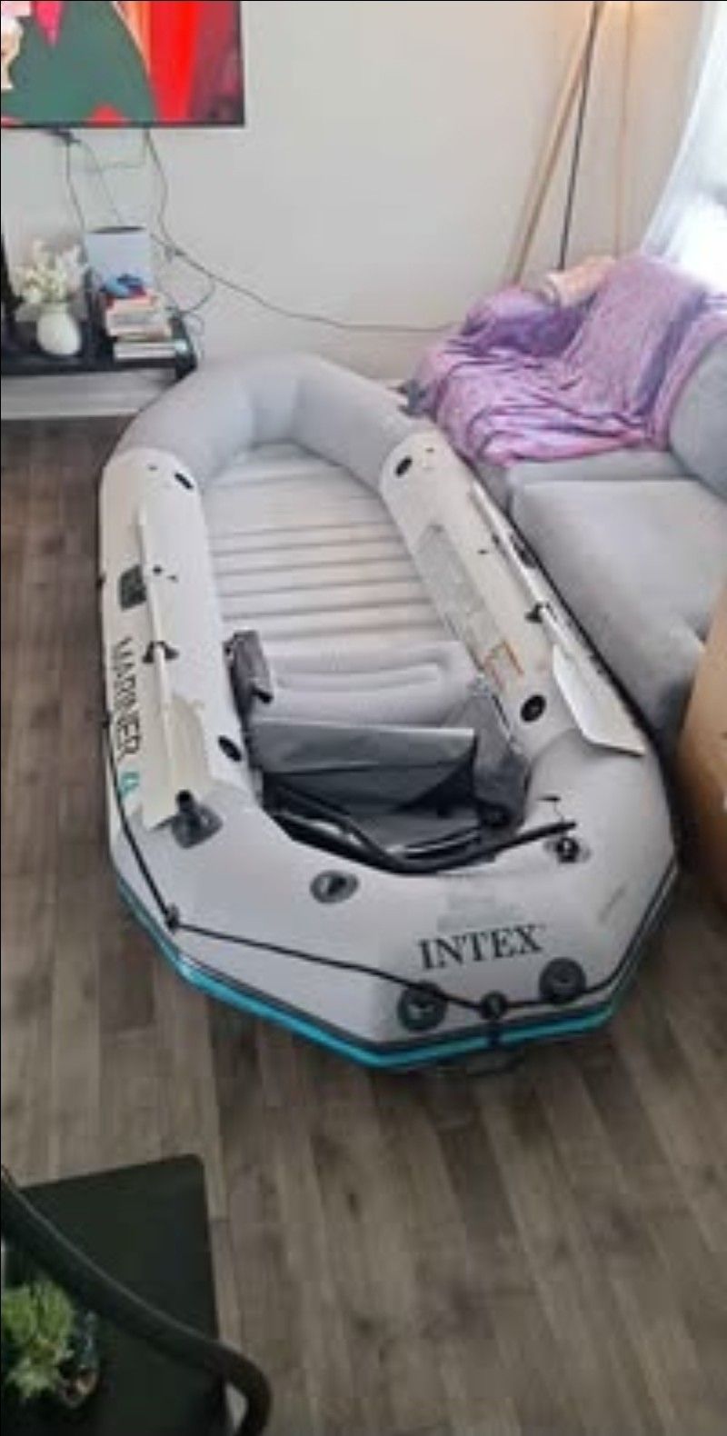 Intex Mariner 4 With Motor Mount And Wagon