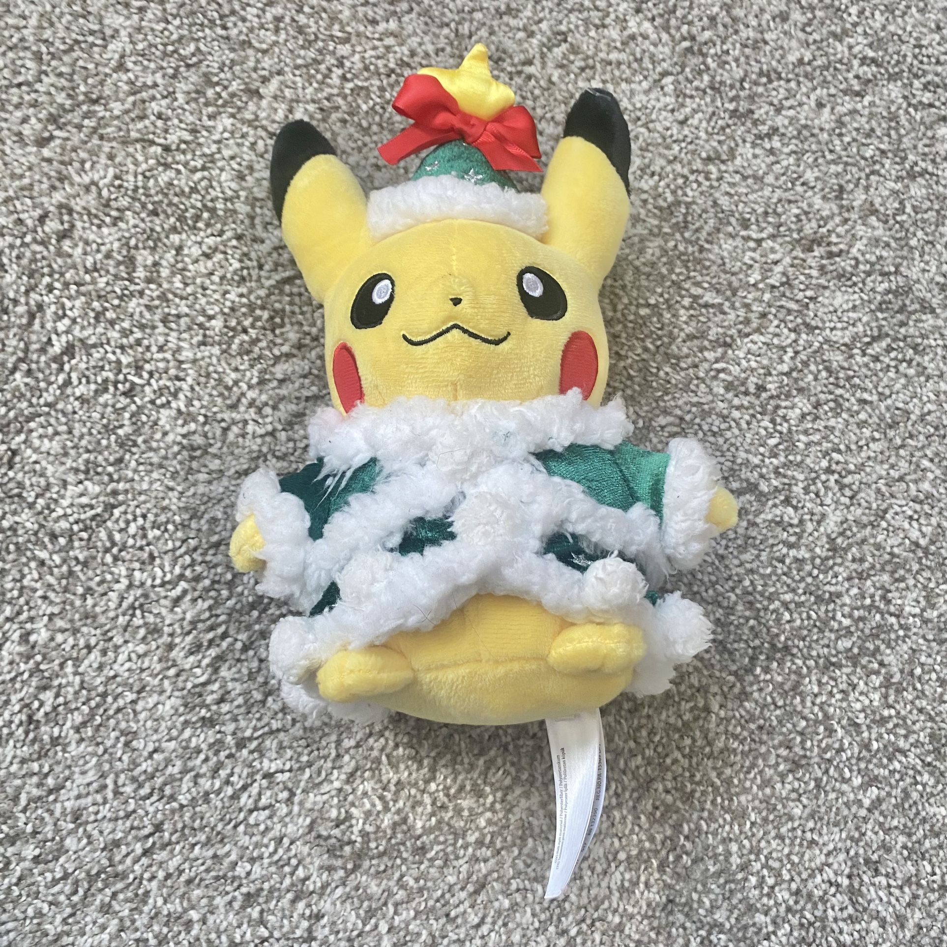 Pikachu Pokémon Center Christmas Plush Toy Doll Japan Santa Green