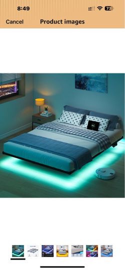 8in floating bed with charging station