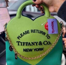 Tiffany & Co. Heart-Shaped Two Tone Green Handbag
