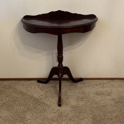 Wood Half Circle Table