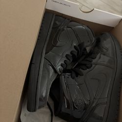 Black Patent Leather Jordan 1s Women