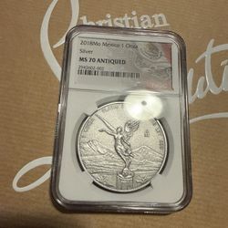2018 Mexico Libertad Silver 1 oz Antiqued