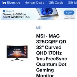 MSI Gaming Monitor 