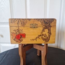 Wooden Pyrography Burned Art 100yrs +