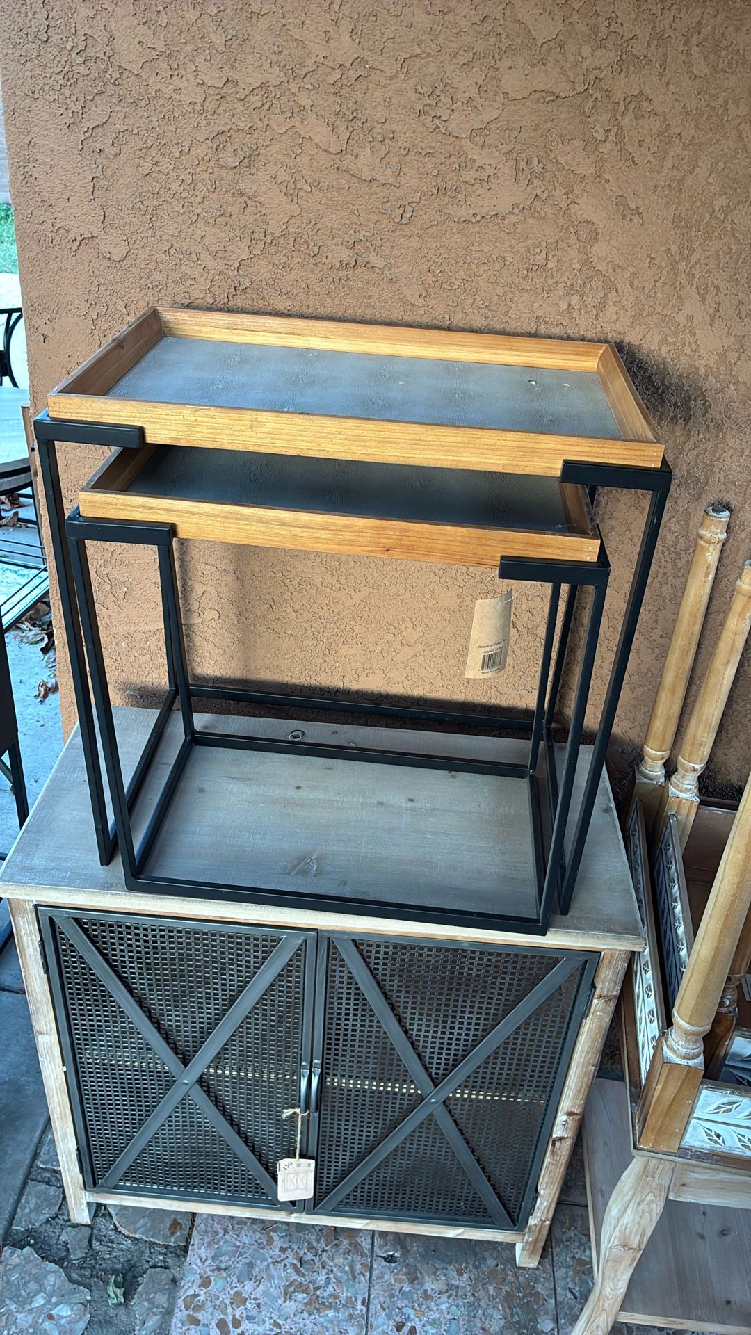 Set Up Two Super Cute Tables/End Tables