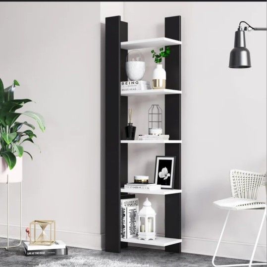 Wood Modern Elengace Corner Bookcase