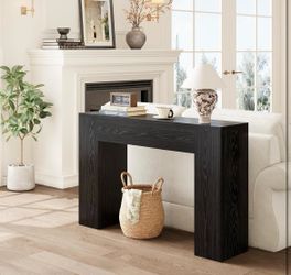 New -Black 43-Inch Wood Console Table for Entryway Living Room