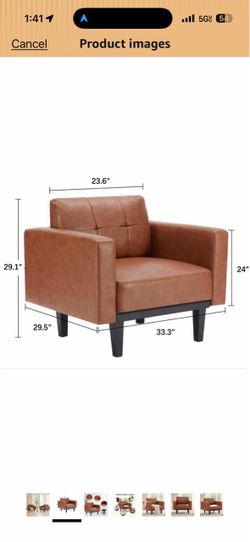 2 Used Brown Accent Chairs – Modern Style