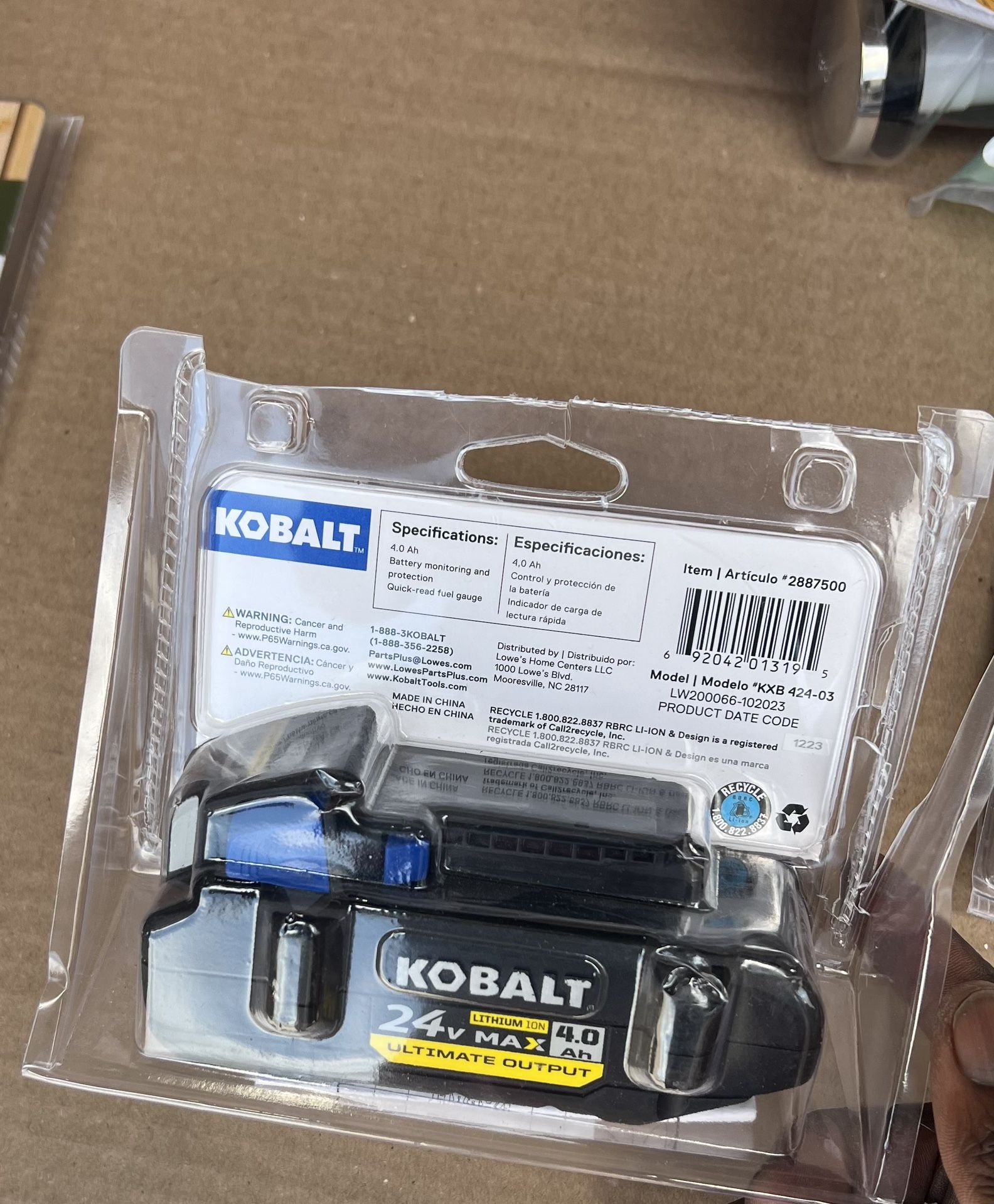 Kobalt 24-volt Max 4-Amp-Hours Lithium Power Tool Battery