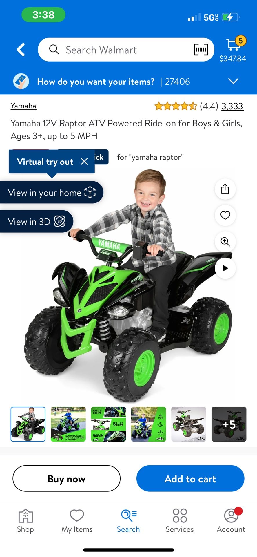 Yamaha 12V Raptor ATV Powered Ride
