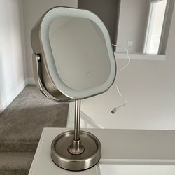 LED Vanity Mirror — Brushed Nickel