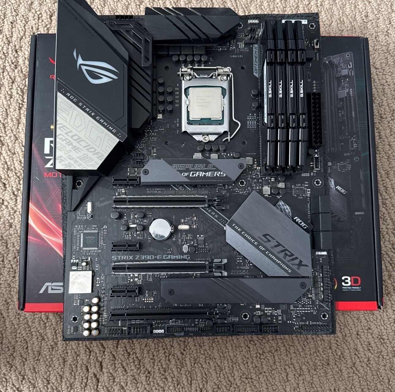 I9-9900k Z390e Motherboard 64 Gb 3600mhz Combo