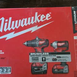 Milwaukee Hammer Drill And Impact Set