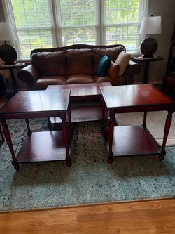 Coffee table and 2 end tables