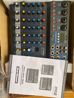 Brand New Pyle Bluetooth 8 Ch. Studio / DJ Controller Audio Mixer Console System PMXU83BT