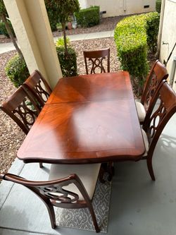 Cherry Wood Dining Table with 8 chairs