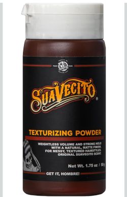 Suavecito Texturizing and Volumizing Hair Styling Powder with Shine Free Matte Finish and Strong Hold - No Mess, Oil Absorbing, Long Lasting