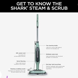 Shark S7000AMZ Steam Mop, Steam & Scrub All-in-One Scrubbing and Sanitizing, Designed for Hard Floors