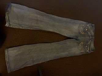 Flared bedazzled pants
