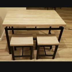 Dining Table W/2 Stools 
