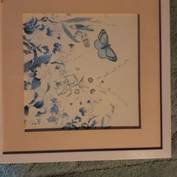 16x16 Framed Butterfly Picture.