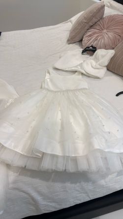 White dress with glitter