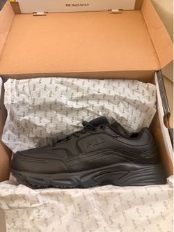 Men’s Fila Black Work Shoes, Size 11 Wide