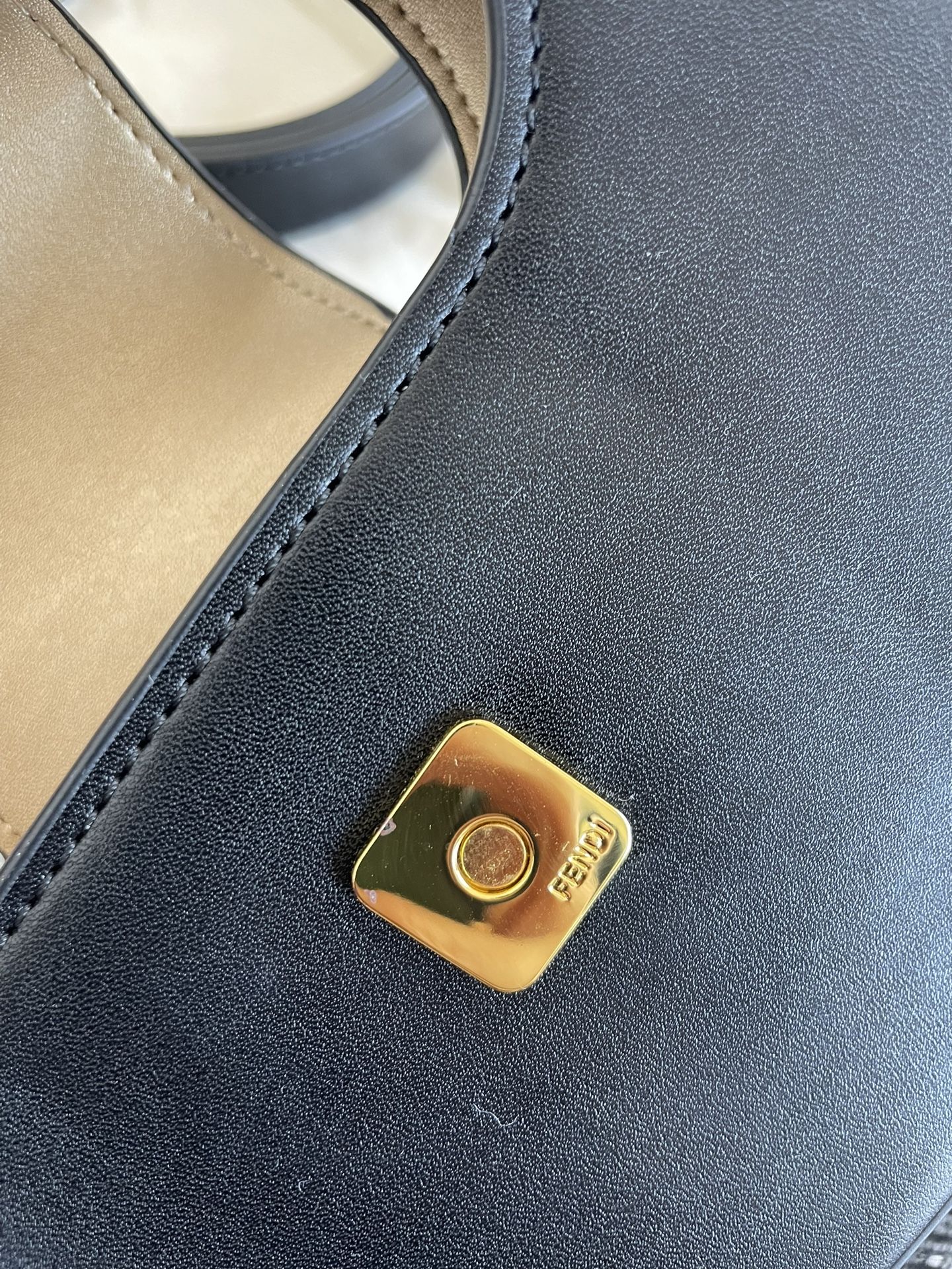 Fendi Mini Cookie Black satin mini-bag