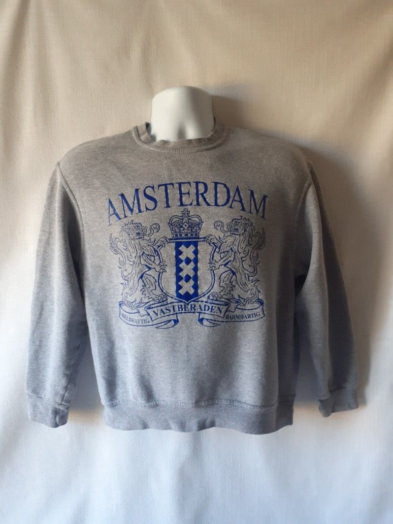 Amsterdam boys gray long-sleeve sweatshirt size S