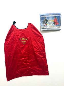 Reversible Superman & Batman Cape DC Comics Super Hero Costume Piece