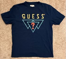 GUESS Originals Triangle Logo Tee (Navy)