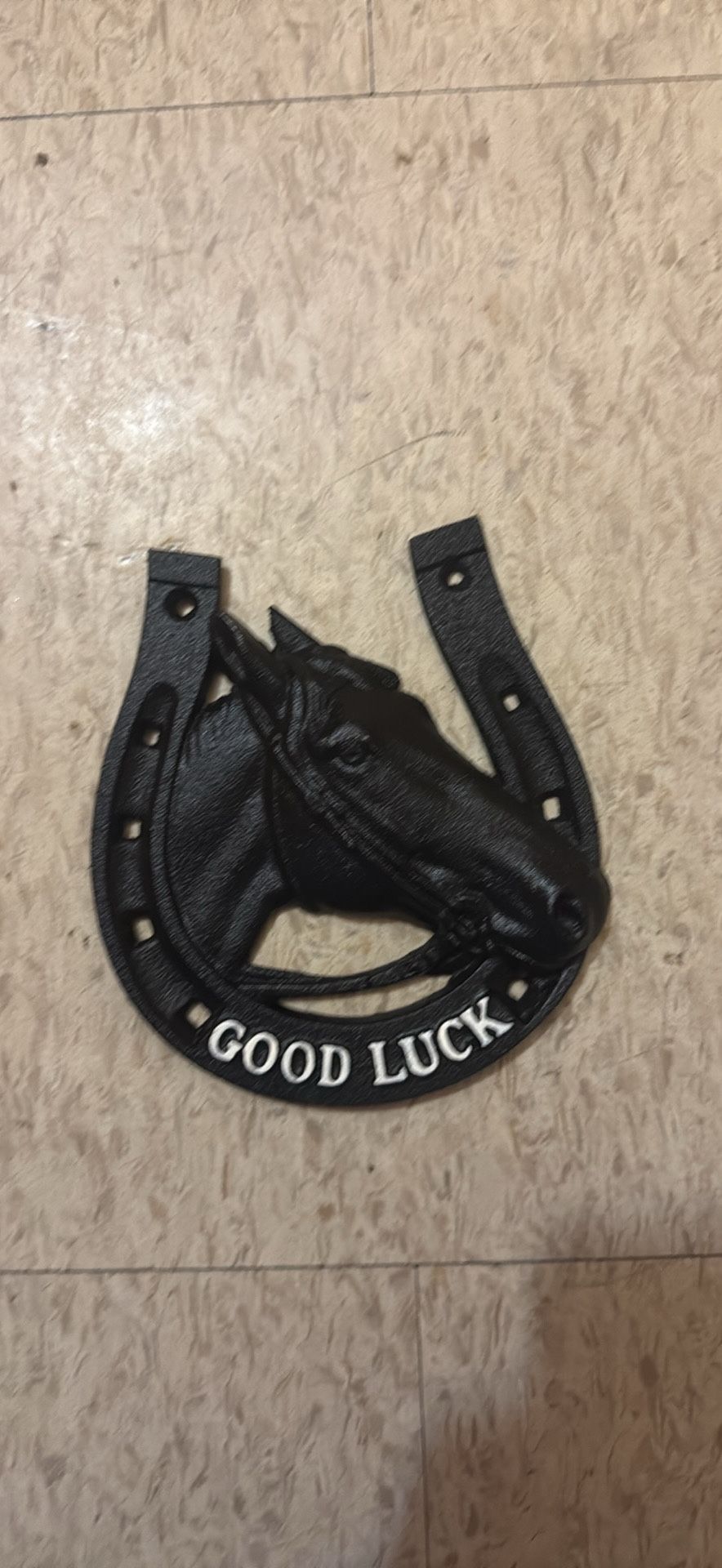 Good luck wall horseshoe (Black)