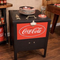 Vintage Coca Cola Cooler and Other Items