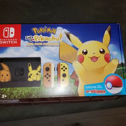 Let's Go Pikachu And Eevee Nintendo Switch Limited Edition System/Console, All Original Cords And Box, No Pokeball Plus Or Games, Excellent Condition