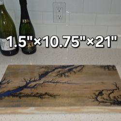 Handmade Fracture Burned Cutlery Board