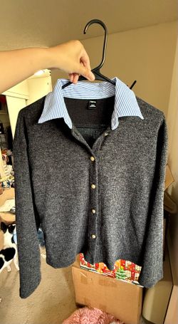 Brand new Women casual long sleeve top black dark grey