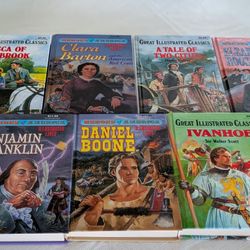 7 Great Hard Cover Classic Books For Grades 3 To 8. 