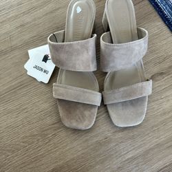 Tan Suede Heels Size 7.5