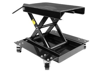 Jack Center Scissor Lift Floor Jack for🏍️ Dirt Bike w/Wheel Cart 1100lbs Capacity Dolly Table Stand