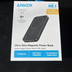 Anker Ultra Slim Magnetic Power Bank MagGo 10000mAh Qi2 30W Charging
