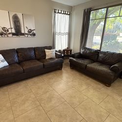 Ashley furniture, leather couches