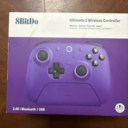 8BitDo - Ultimate 2.4G Wireless Controller for Windows PCs with Dock - Purple