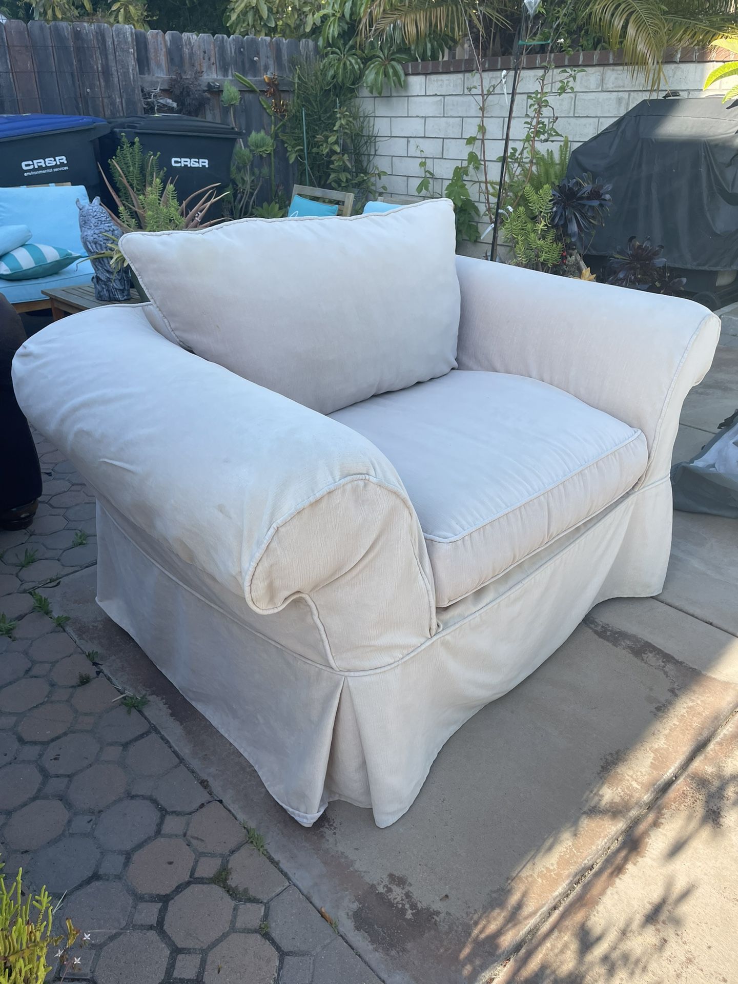 Sofa For Sale / Restoration Hardware Gold Slip Cover Chair