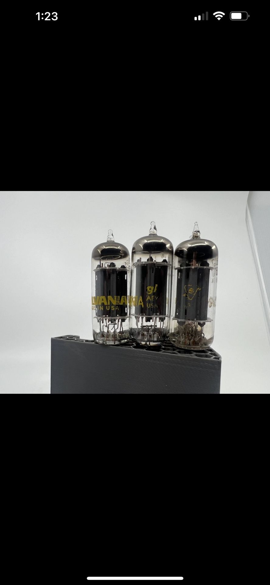 Six (6) Sylvania 6CG7 6FQ7 Vacuum Tubes - Tested on EICO 666 - See Photos