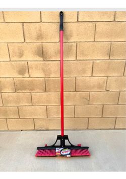Libman 24 in. High Power Contractor Grade Multi-Surface Push Broom with Brace and Fiberglass Handle