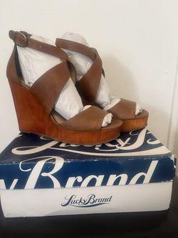 Lucky Brand Leather Wedges